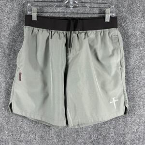 Three Nails 0633 Shorts Mens S Gray 7" Athletic Gym Training Compression Lined